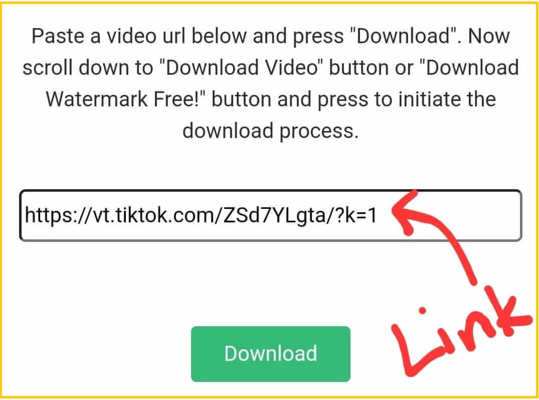 Paste the link of video