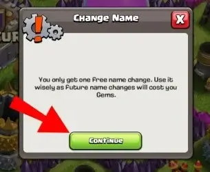 Name change on clash of clans